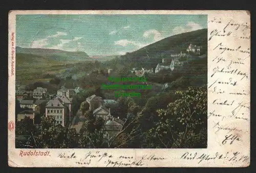 134650 AK Rudolstadt 1901 Panorama