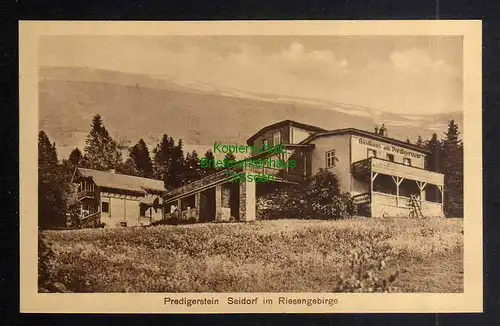 130518 AK Gasthaus zum Predigerstein Seidorf im Riesengebirge 1926