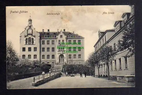 126639 AK Freital Döhlen um 1915 Schillerschule Alte Schule