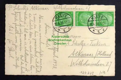 124778 AK Kleve 1938 Blick auf Stadt und Schwanenburg