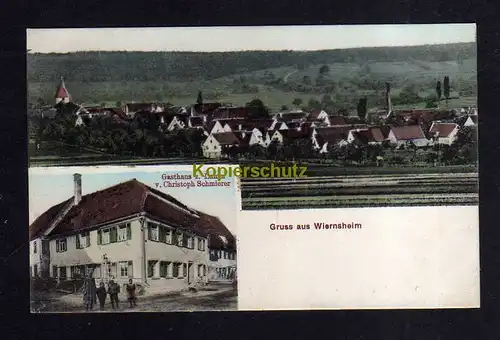 115762 AK Wiernsheim um 1910 Gasthaus zum Lamm v. Ch. Schmierer
