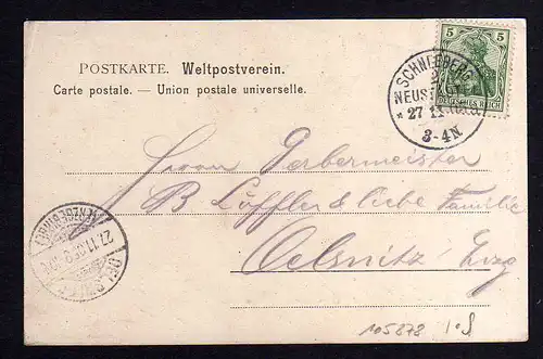 105878 AK Schneeberg Erzgbirge Panorama mit Gleesberg 1905