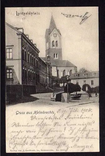 106284 AK Helmbrechts Luitpoldplatz 1904 Kirche