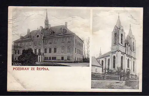 103400 AK Repina Schloss Kirche Praha 1911