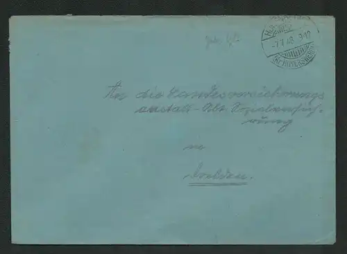 h5245 SBZ Währungsreform 1948 Brief Gebühr bezahlt Hohenbocka Kr. Hoyerswerda