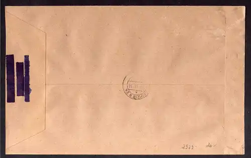 h2929 Handstempel Bezirk 27 Leipzig 1 84 + 8 Pfg. 10.7.48 gepr. BPP Einschreiben