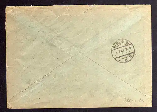 h2881 Handstempel Bezirk 20 Magdeburg 2 gepr. BPP Einschreiben 84 Pfg. 181 Schul