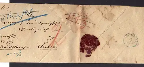B109 Brief Radolfshausen Seesen Göttingen Postvorschuß großer Bogen als Brief ge
