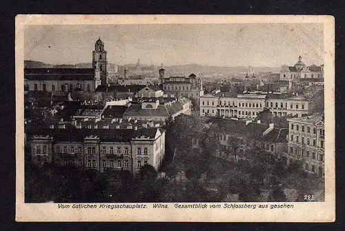 98215 AK Vilnius Wilna um 1915 Gesamtansicht vom Schlossberg gesehen