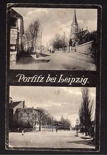 73198 AK Portitz bei Leipzig Gasthof Kirche 1918
