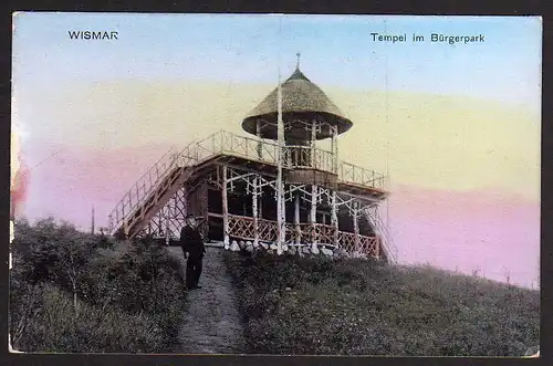 66409 AK Wismar Tempel im Bürgerpark 1906