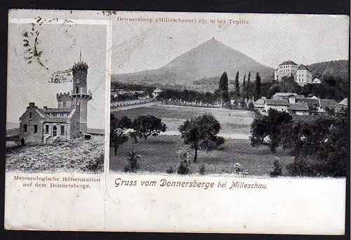 66572 AK Milešov Milleschau 1910 Donnersberg Warte