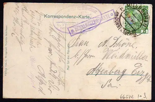 66572 AK Milešov Milleschau 1910 Donnersberg Warte