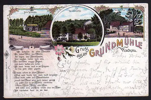 66723 AK Grundmühle Wachau 1899 Restaurant Gartenhaus