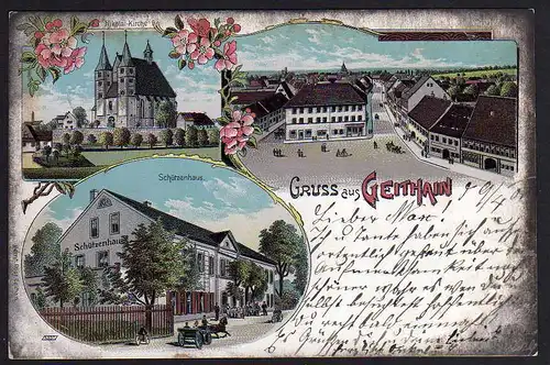 66624 AK Litho Geithain 1901 Restaurant Schützenhof