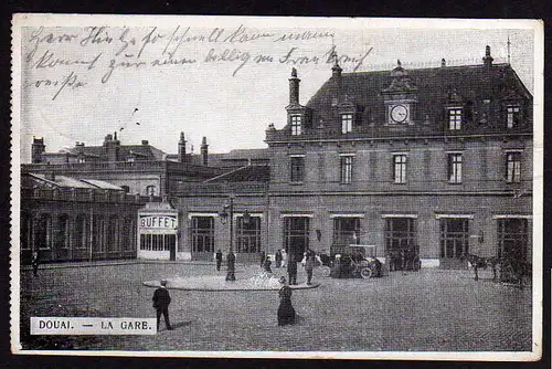 40470 AK Douai La Gare Buffet 1915