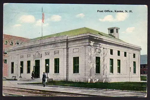 40017 AK Keene N. H. 1921 Post Office