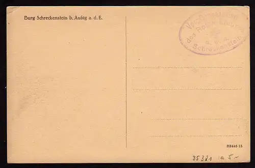 35321 AK Burg Schreckenstein Aussig Georg Schicht A.-G. 1915