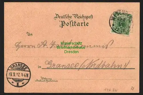 146311 AK Wesenberg Mecklenburg Litho 1897 Postamt Apotheke Rathaus Burg