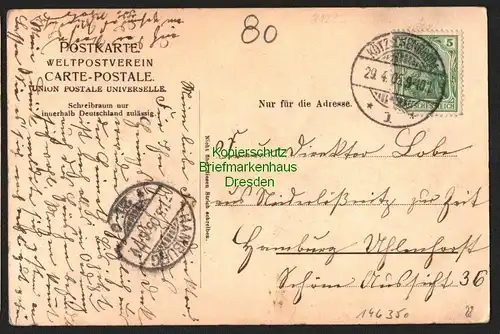 146350 AK Kötzschenbroda Niederlössnitz Panorama 1908 siehe a. weitere AK 146351