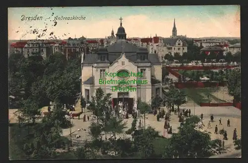 146353 AK Desden Andreaskirche Stephanienplatz Johannstadt 1916