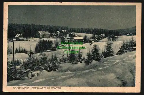 143460 AK Bockswiese Oberharz bei Goslar im Winter 1929