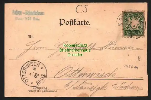 143611 AK Böhmerwald 1903 Arber Ansicht Stempel Arber Schutzhaus