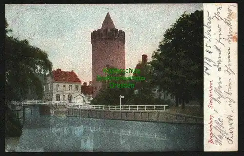 143496 AK Brandenburg Steintorturm  1905