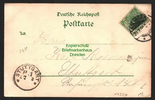 143310 AK Litho Gruss aus Mühlhausen i. Thür. 1898 Kirchen Popperode Stadtberg