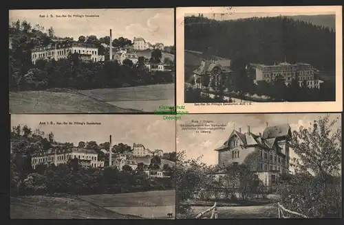143379 4 AK Aue i. S. Sanatorium Pilling 1911 Genesungsheim 1912
