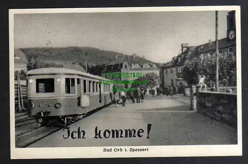 128638 AK Bad Orb Bahnhof Kleinbahn 1963
