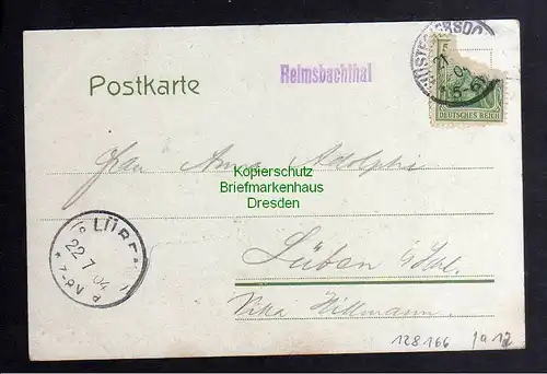 128166 AK Reimsbachthal 1904 Wüstergiersdorf Gasthaus z. frohen Morgen