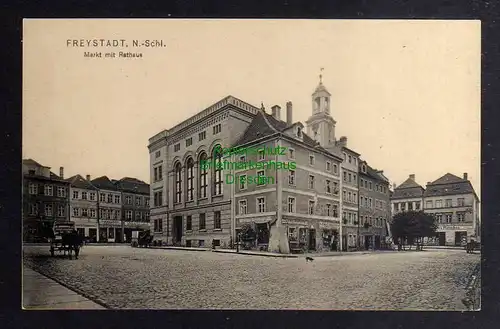 126804 AK Freystadt N.-Schlesien Markt Rathaus 1909