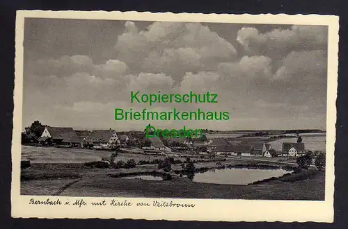 121255 AK  Bernbach Mfr. Fränkische Schweiz um 1925 Kirche von Veitsbronn
