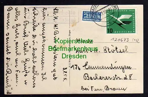 120673 AK Würgendorf  Kreis Siegen Wasserscheide 1955