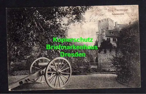 114829 AK Flechtingen Burg Kanonenplatz 1913