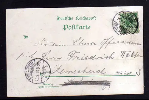 112268 AK Born Rheinland 1898 Litho Restaurant Gasthaus Bahnhof