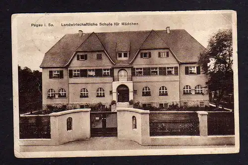 105873 AK Pegau i. Sa. Landwirtschaftliche Schule für Mädchen 1934