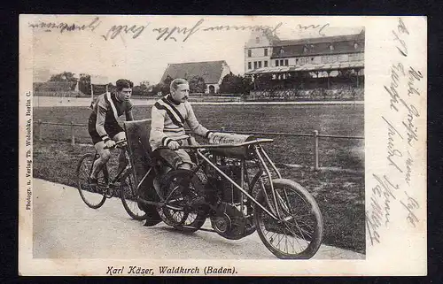 101352 AK Fahrrad Karl Käser Schrittmacher Waldkirch Baden 1905