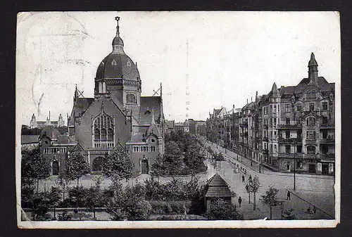 101807 AK Kattowitz Katowice Synagoge 1921 August-Schneider-Straße