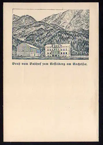 79693 AK Gasthof zum Kesselberg Kochelsee Vorläufer 1894