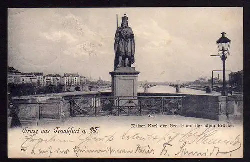 77053 AK Frankfurt Main Kaiser Karl der Große 1900 Weltausstellung Paris Turquie
