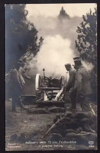 67127 AK Abfeuern einer 15 cm Feldhaubitze Stellung 191