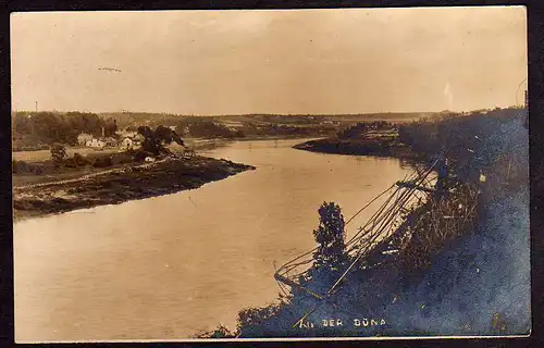 60491 AK An der Düna Daugava 1916 Feldpost Kriegshülfe gelaufen