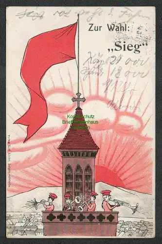 137381 AK Zur Wahl "Sieg" Leipzig Stötteritz Altenburg 1912 Künstlerkarte