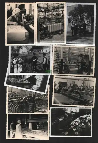 136915 10x Foto Breslau Südost Ausstellung 1935 Textilmaschinen Webstuhl