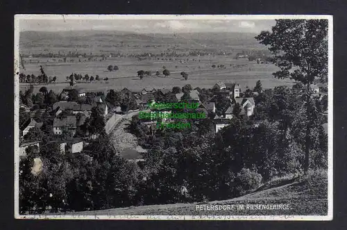 127593 AK Petersdorf Riesengebirge Bahnpost 1929