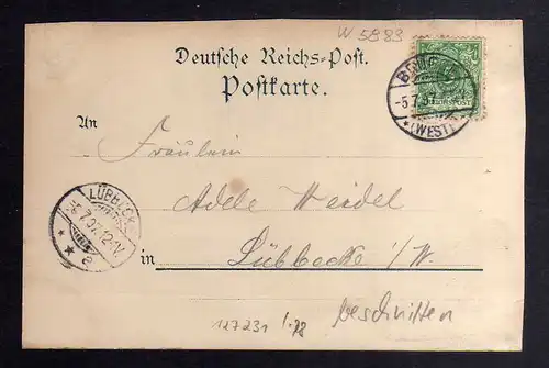 127231 AK Kierspe Westfahlen Litho 1897 Hotel Berliner Hof Post Kirche Krieger