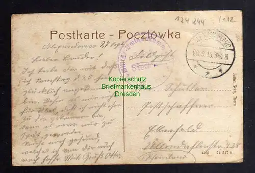 124244 AK Alexandrow Alexandrowo pogr.  Ul. Dluga 1915