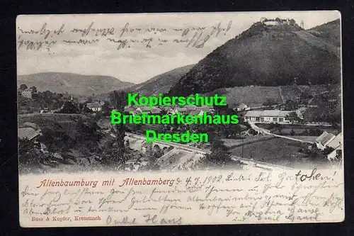 119117 AK Altenbaumburg Altenbamberg 1902 Nebenstempel Posthilfsstelle